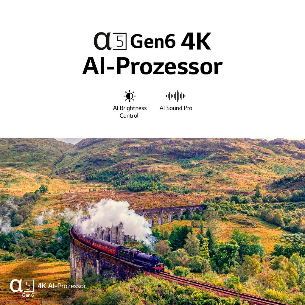 LG LED-Fernseher »65UR75006LK«, 4K Ultra HD, Smart-TV, α5 Gen6 4K AI-Prozessor, 2.0 -Soundsystem Mit 20W