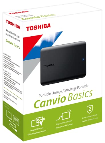 Toshiba Canvio Basics - Hard Drive - 1 TB - USB 3.2 Gen 1 / USB 2.0