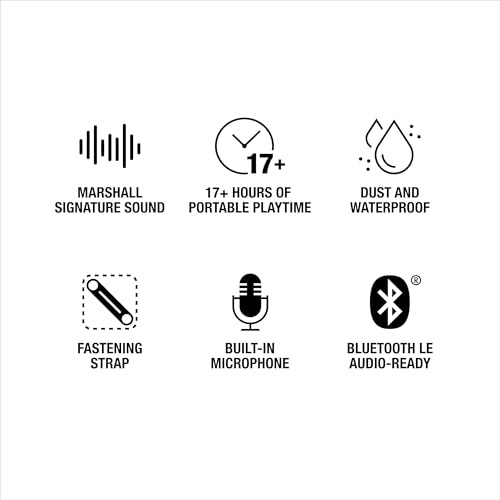 Marshall - Willen II Portable Bluetooth Speaker - Black and Brass