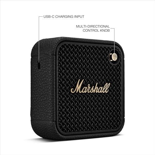 Marshall - Willen II Portable Bluetooth Speaker - Black and Brass