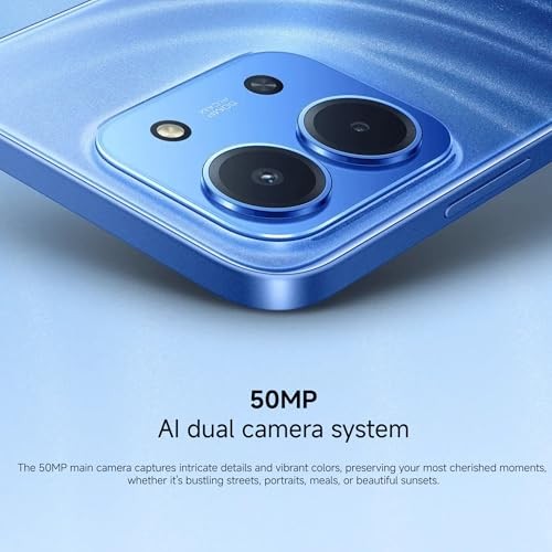 XIAOMI Redmi 15C 4G LTE (Compatible with Tmobile Tello Mint & Global) (256GB + 4GB) Unlocked Dual SIM 6.9" 50MP Model 25078RA3EL (Moonlight Blue)