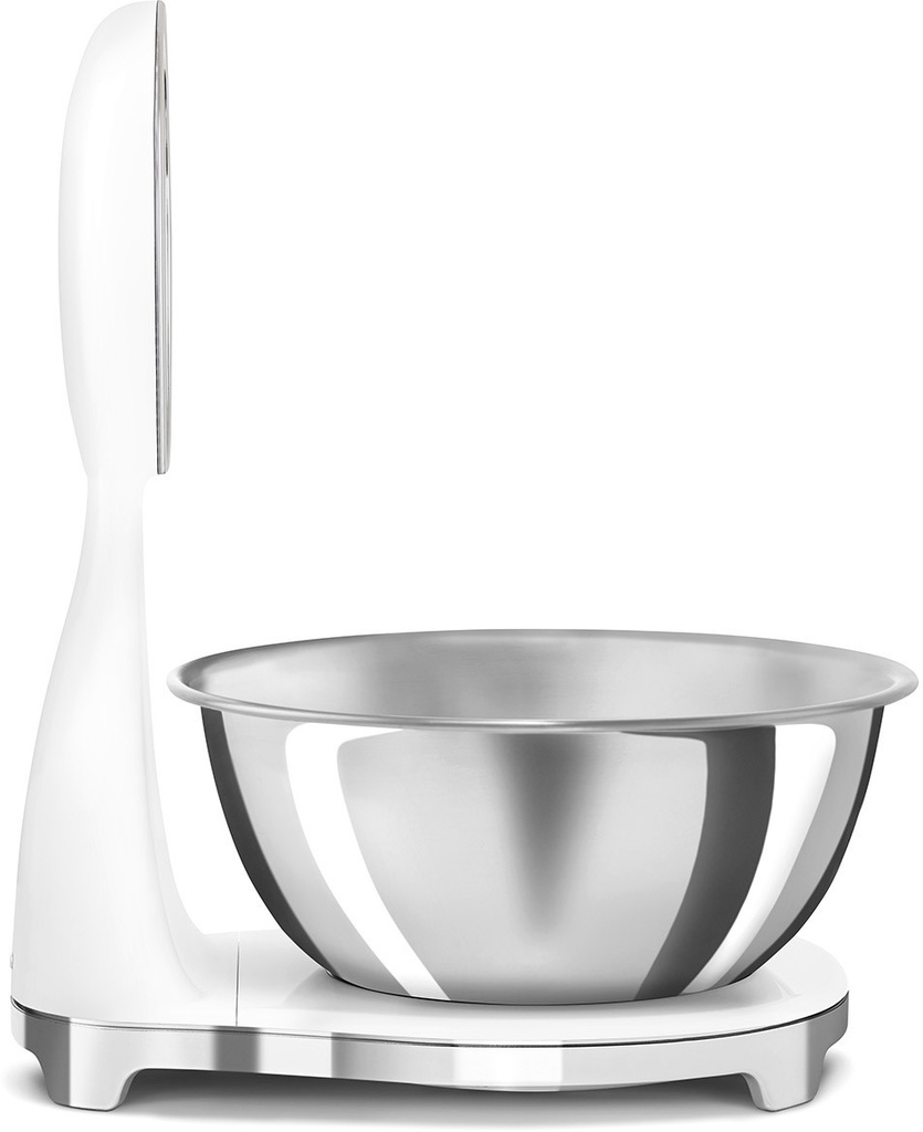 Smeg KSF01BLWW 50's Style Analogue and Rechargeable Digital Kitchen Scales in White