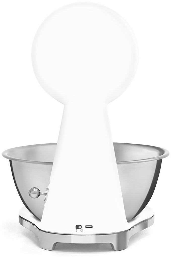 Smeg KSF01BLWW 50's Style Analogue and Rechargeable Digital Kitchen Scales in White