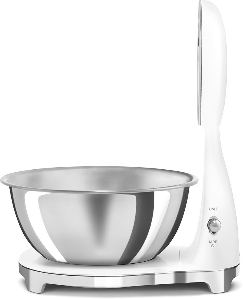 Smeg KSF01BLWW 50's Style Analogue and Rechargeable Digital Kitchen Scales in White