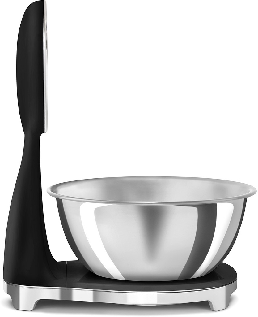 Smeg Ksf01Blww 50's Style Analogue and Rechargeable Digital Kitchen Scales with Removeable Stainless Steel Bowl, Four Units of Measurement and LCD Dis