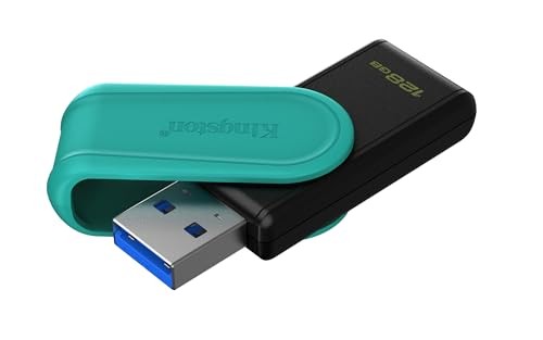 Kingston - DataTraveler Exodia S USB Flash Drive - 128 GB - USB 3.2 (Gen 1) - Black, Turquoise - 1 - Black,Turquoise