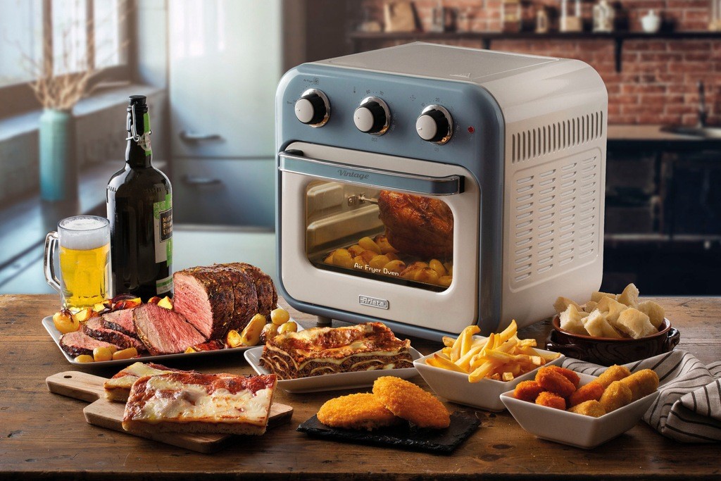 Ariete Heißluftfritteuse »4632BL«, 1400 W, Vintage Backofen Und Rotisserie in Einem, 16 L Grün