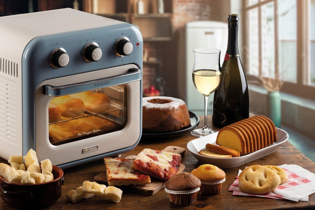 Ariete Heißluftfritteuse »4632BL«, 1400 W, Vintage Backofen Und Rotisserie in Einem, 16 L Grün