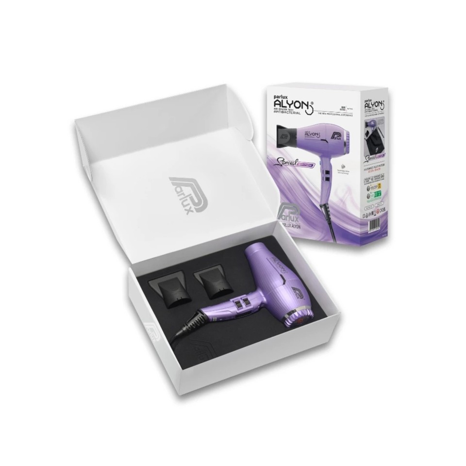 Parlux Alyon Air Ionizer Tech Antibacterial Hairdryer Lilac 2250 W