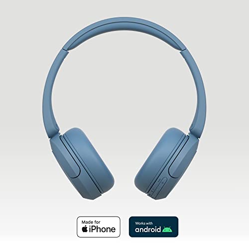 Sony WH CH520L on Ear Wireless Bluetooth Headphones in Blue