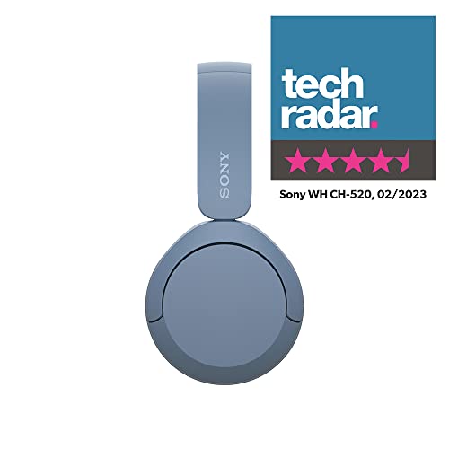 Sony WH CH520L on Ear Wireless Bluetooth Headphones in Blue