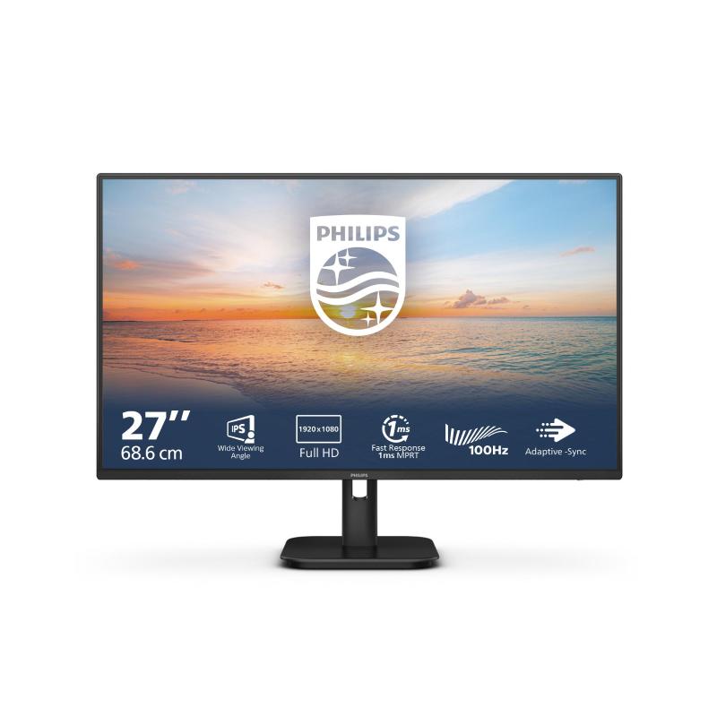 PHILIPS MONITOR 27 LED IPS 16:9 FHD 4MS 250 CDM 100HZ, VGA/HDMI, MULTIMEDIALE 27E1N1100A