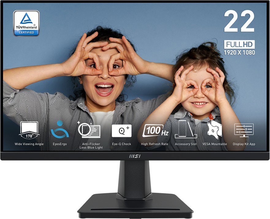 MSI MONITOR 21,5 LED VA 16:9 FHD 1MS 300 CDM 100Hz, HDMI-  PRO MP225V