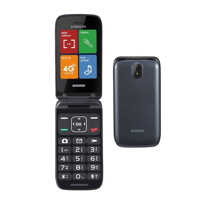 Brondi Strike 4G 7,11 cm (2.8") Nero Telefono di livello base