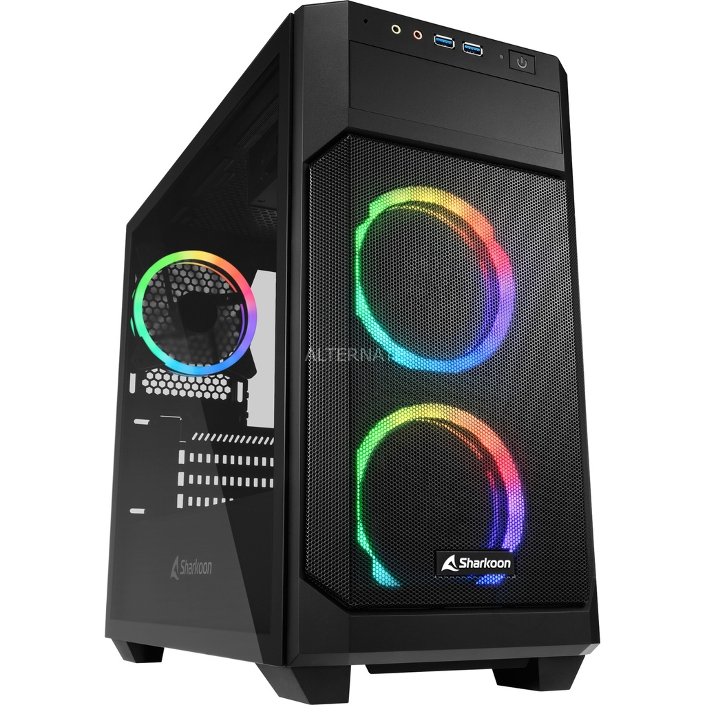 Sharkoon Case V1000 RGB Black MicroATX Tower Chassis