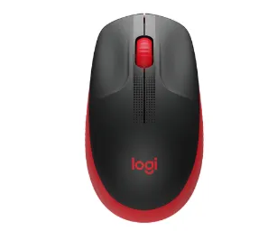 Logitech M190 Wireless Mouse - Full Size Curve Design in Red