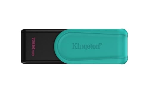 Kingston - DataTraveler Exodia S USB Flash Drive - 128 GB - USB 3.2 (Gen 1) - Black, Turquoise - 1 - Black,Turquoise