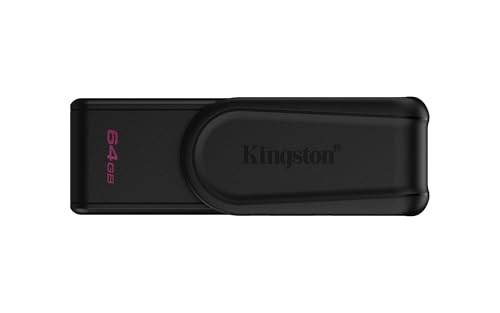 Kingston - DataTraveler Exodia S USB Flash Drive - 64 GB - USB 3.2 (Gen 1) - 1 - Black