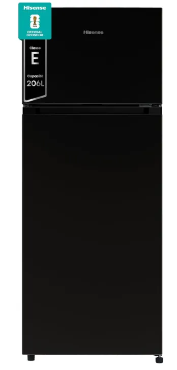 Hisense Frigorifero Doppia Porta a Libera Installazione MTM55205BE, Modello 2022, 206 L, Nero, 143.4 x‎ 54.2 x 55 cm [Classe di efficienza energetica E]