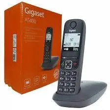 Gigaset Cordless AS490 Telephone Black