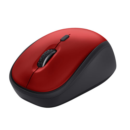 Trust Yvi+ Silent Click Compact Wireless Mouse, Red