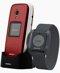 Easyteck KIT CELL. SENIOR S400 2,8"/1.4" FOLD 4G VoLTE GPS+SOS BAND RED DARK