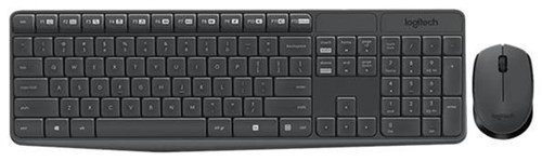 Logitech MK235 Durable Wireless Keyboard and Mouse Combo in Grey
