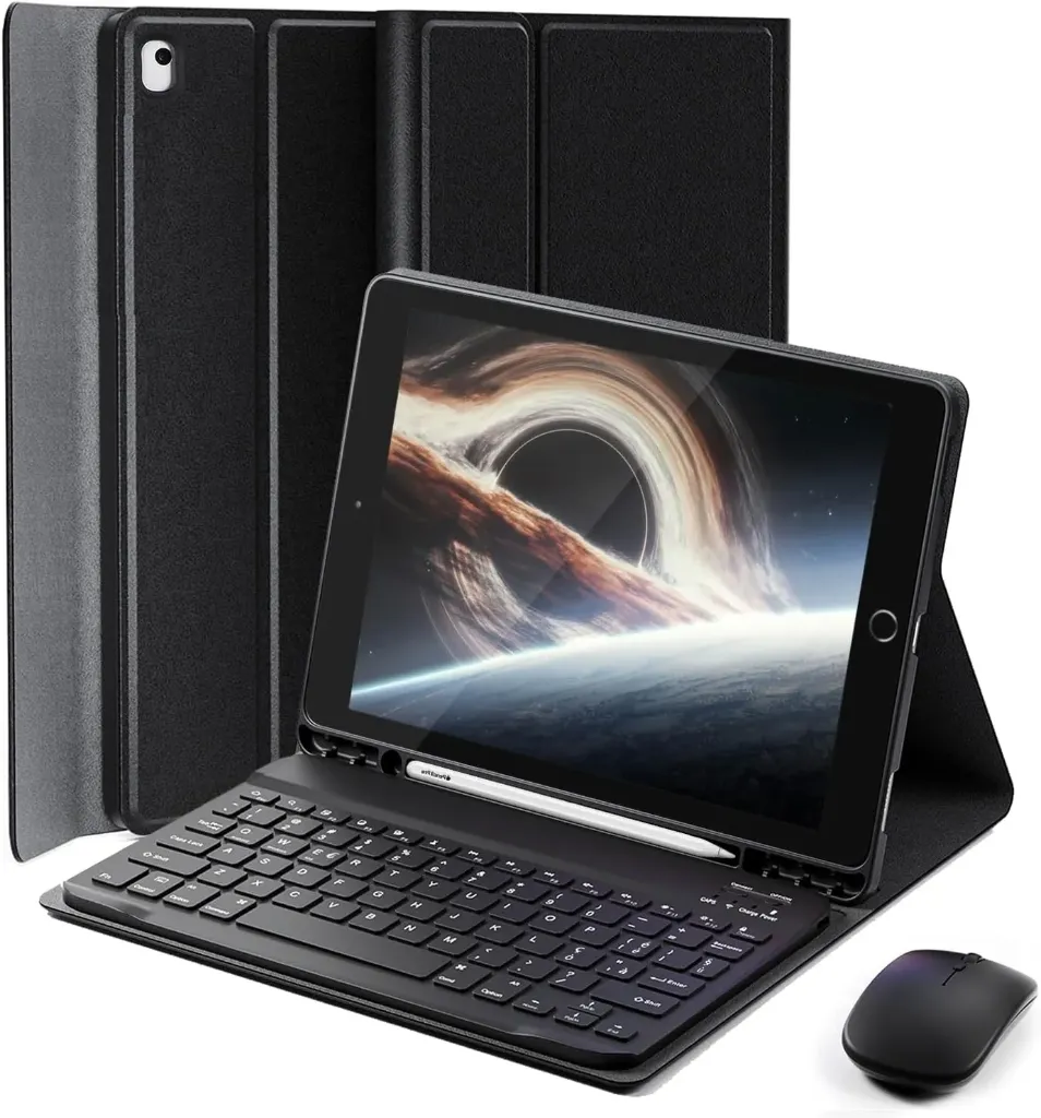 Tunkarmor Tastiera + mouse + cover (Per iPad 9,8,7)