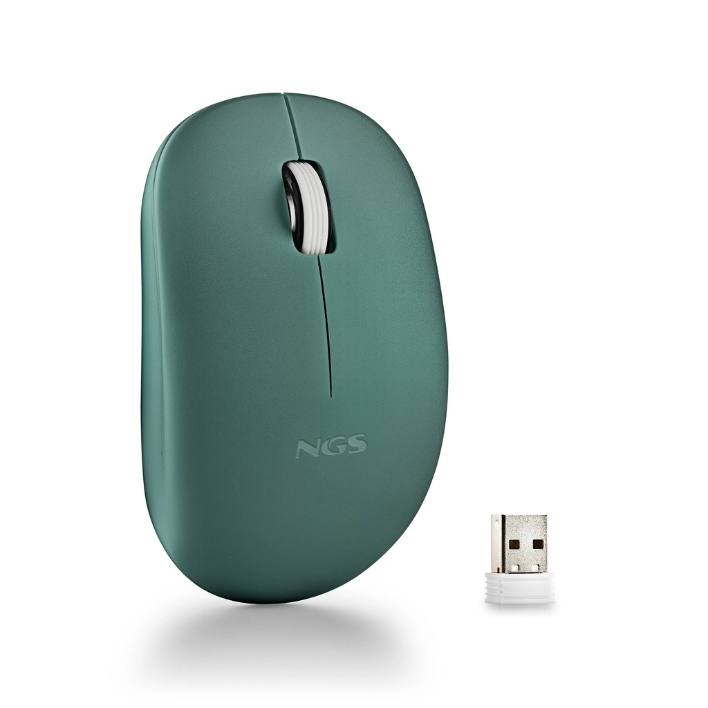 NGS FOG PRO Green Mouse Ambidestro RF Wireless Ottico 1000 DPI