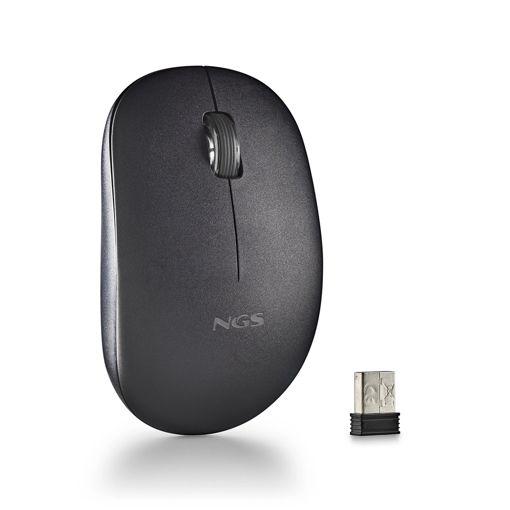 Ngs FOG pro Black Mouse Wireless 2.4 GhzCon Rotella Silenzioso USB Nero