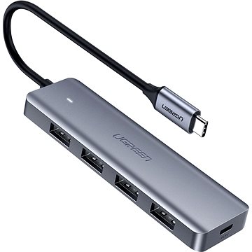UGREEN 5-in-1 USB C Hub  USB C to 4 USB a 3.0 for Laptop  Compatible with MacBook  Tablet  Cellphone  0.5 Ft Cable
