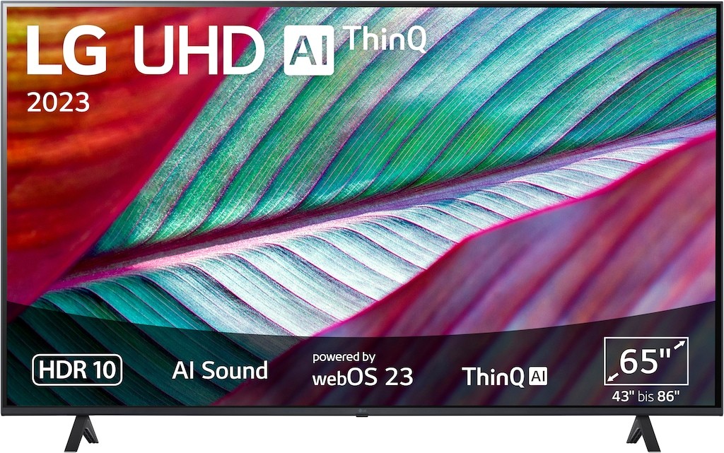 LG LED 65UR75006LK, 4K Ultra HD, Smart-TV, α5 Gen6 4K AI-Prozessor, 2.0 -Soundsystem Mit 20W