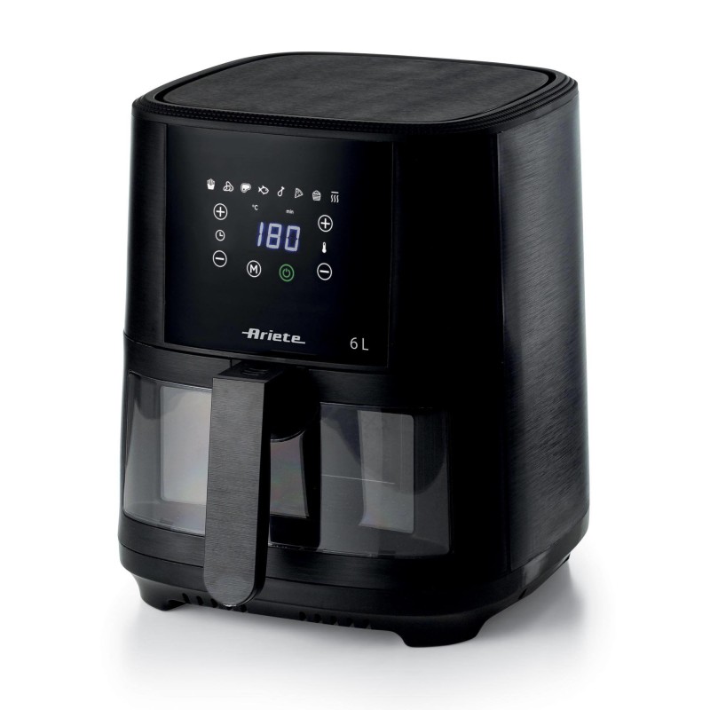 Ariete 4626 8-in-1 Air Fryer 6L - Digital Display, Transparent Basket, Adjustable Temperature from 35C-200C - 1300 Watts
