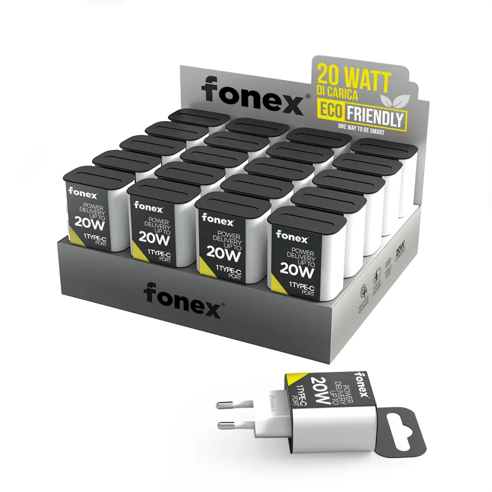 Fonex caricatore 20W con porta Typc-C