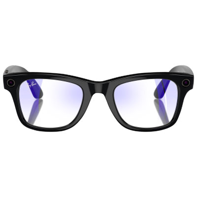 Ray-Ban | Meta Wayfarer (Gen 1) Glasses with AI, Photo, Video, Audio & Messaging - Shiny Black/Clear