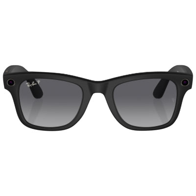 Ray-Ban Meta Wayfarer Sunglasses, in Matte Black Frame/Polar Gradient Graphite Lens | by West Marine