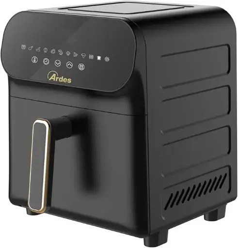 ARDES - ARFRYA04 Friggitrice Ad Aria Calda ELDORADA 6L D - in Metallo Capacità 6 Litri - AirFryer con Display Digitale Touch e Timer 90' - Tecnologia Rapid Air