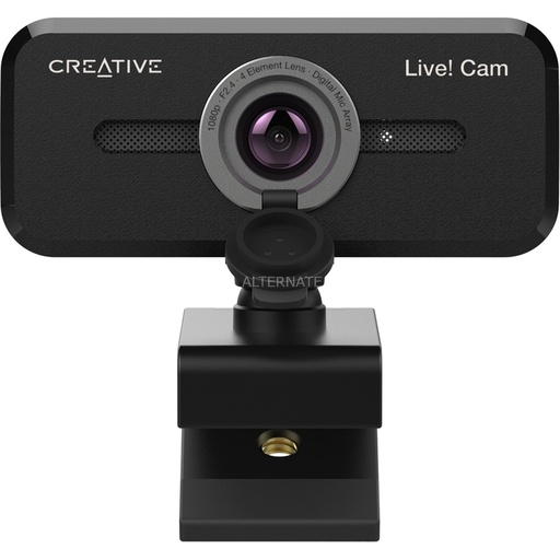 Creative Live! Cam Sync 1080p V2 Full HD Wide-Angle USB Webcam with Auto Mute and Noise Cancellation for Video Calls, Improved Dual Built-in Mic, Priv