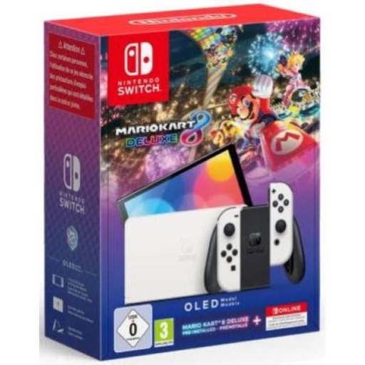 Nintendo Switch Oled + Mariokart 8 + 12 Nso