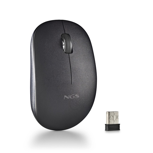 Ngs FOG pro Black Mouse Wireless 2.4 GhzCon Rotella Silenzioso USB Nero