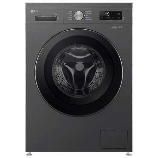 Lg Serie X1 Lavatrice a Carica Frontale 9 Kg 1400 Giri Classe a Motore Inverter  Wi-fi 600x850x550 Nero